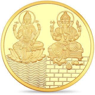 Laxmi Ganesh Ji 2 Gm Gold Coin