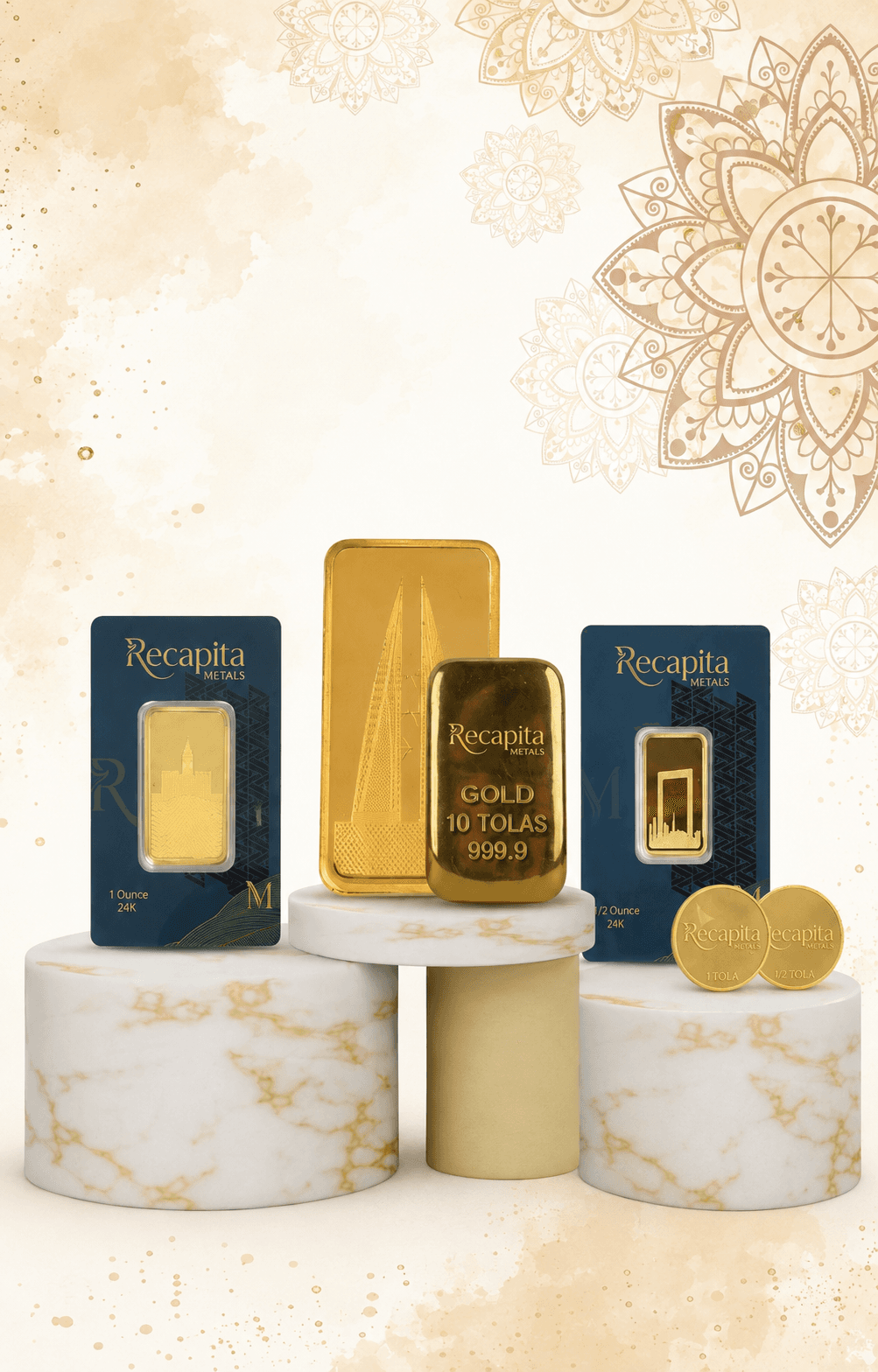 Recapita Metals gold bars and coins